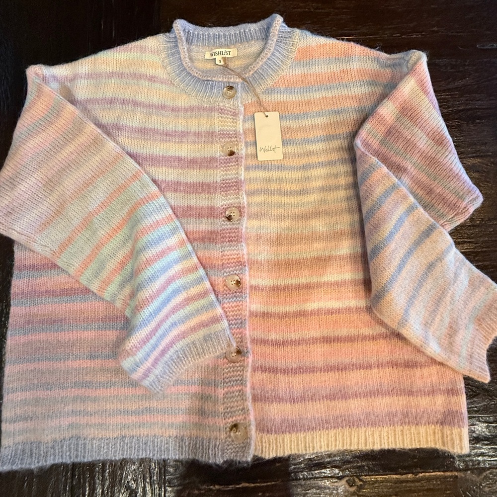 Elle Pastel Striped Cardigan